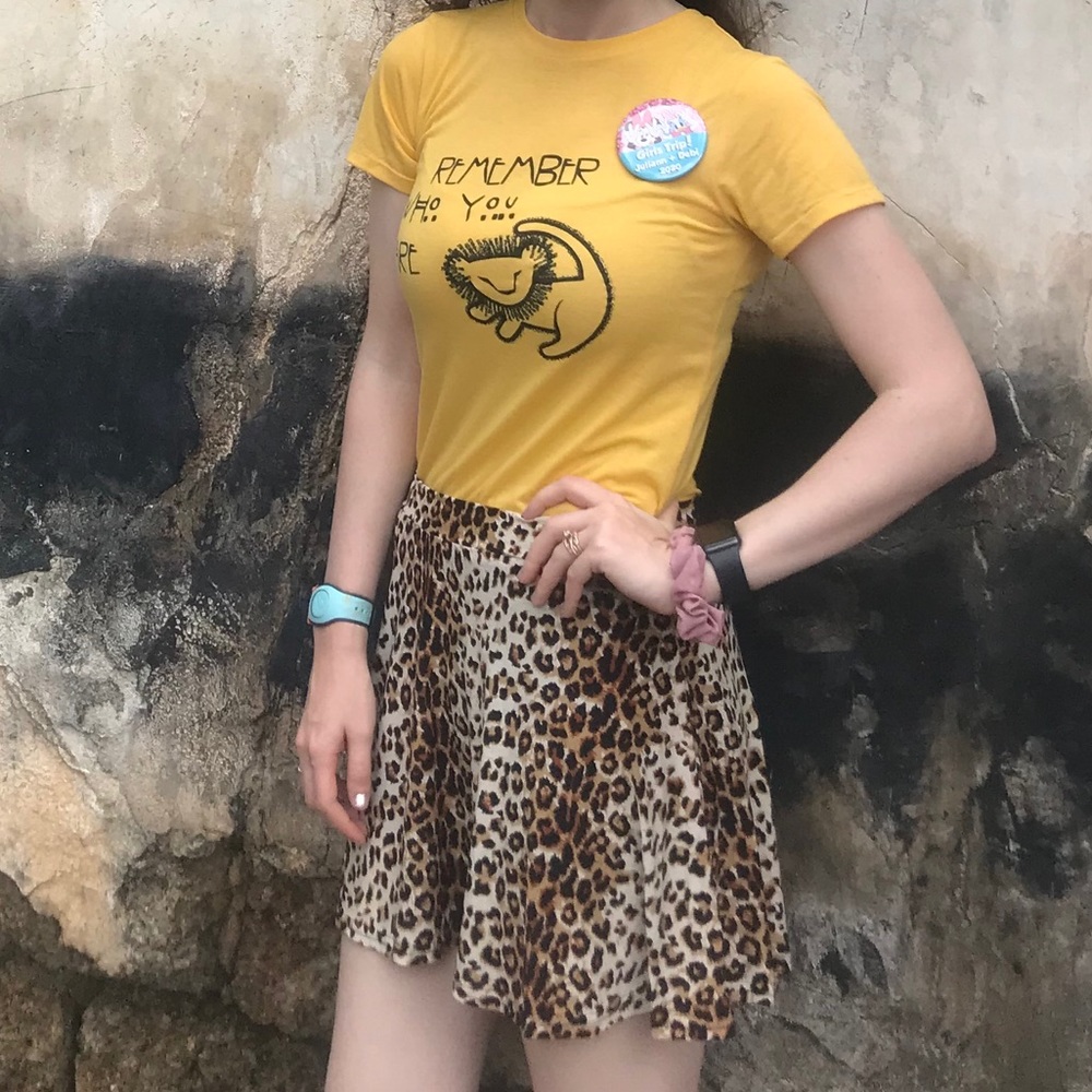 Cheetah print circle skirt